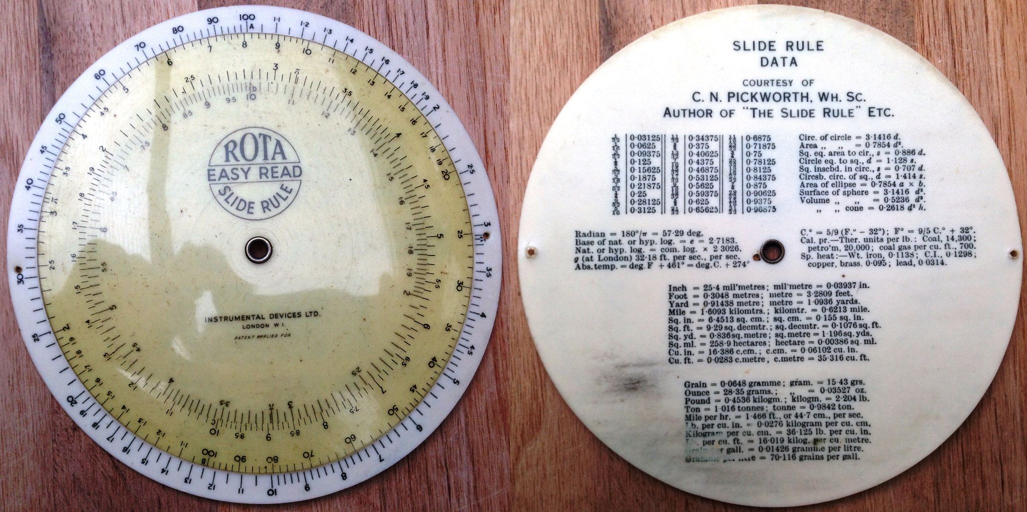 Circular Slide Rules